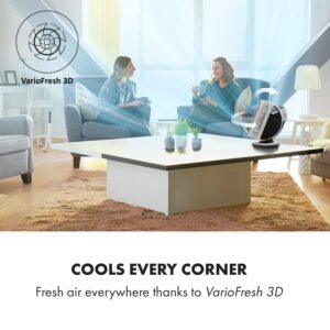 Klarstein Windmaster, ventilátor, 8 rýchlostných úrovní, VarioFresh 3D, 20 dB, biely