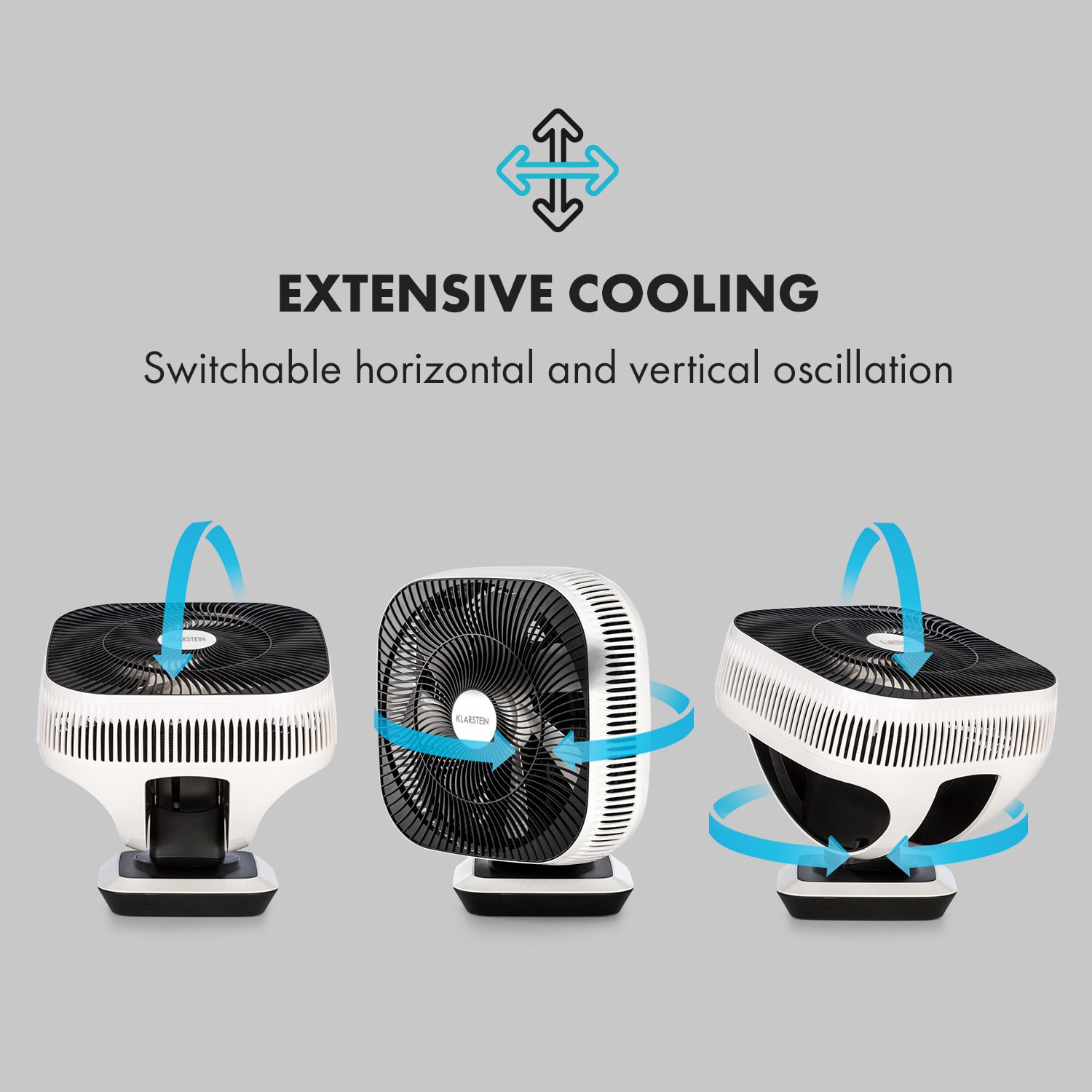 Klarstein Windmaster, ventilátor, 8 rýchlostných úrovní, VarioFresh 3D, 20 dB, biely – Obrázok 2