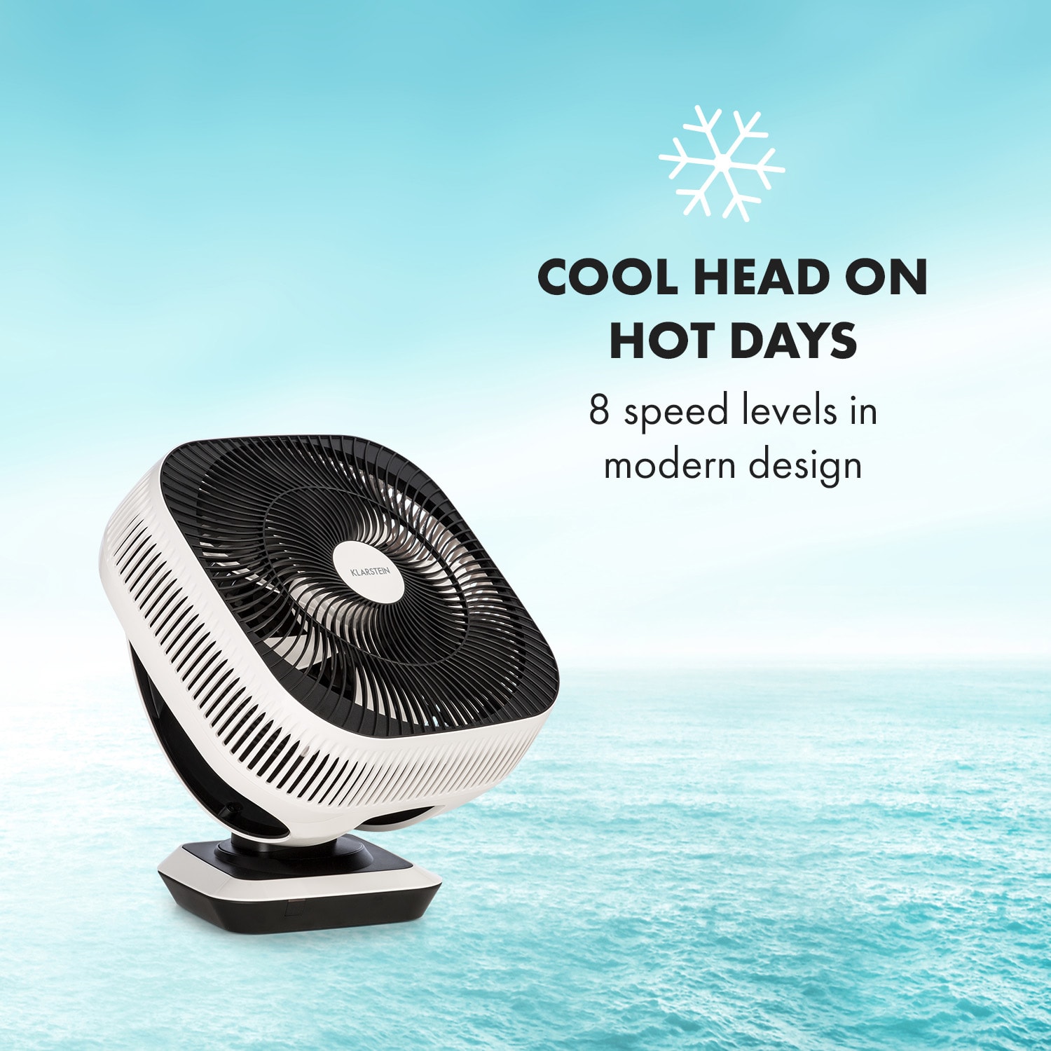 Klarstein Windmaster, ventilátor, 8 rýchlostných úrovní, VarioFresh 3D, 20 dB, biely – Obrázok 3