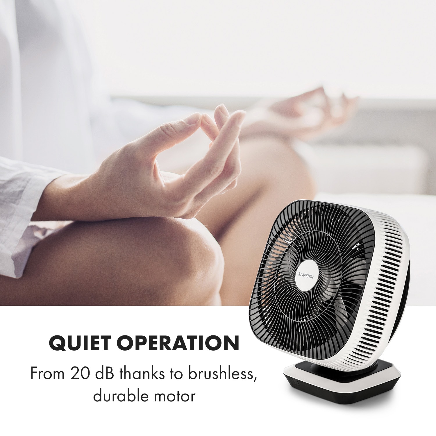 Klarstein Windmaster, ventilátor, 8 rýchlostných úrovní, VarioFresh 3D, 20 dB, biely – Obrázok 4