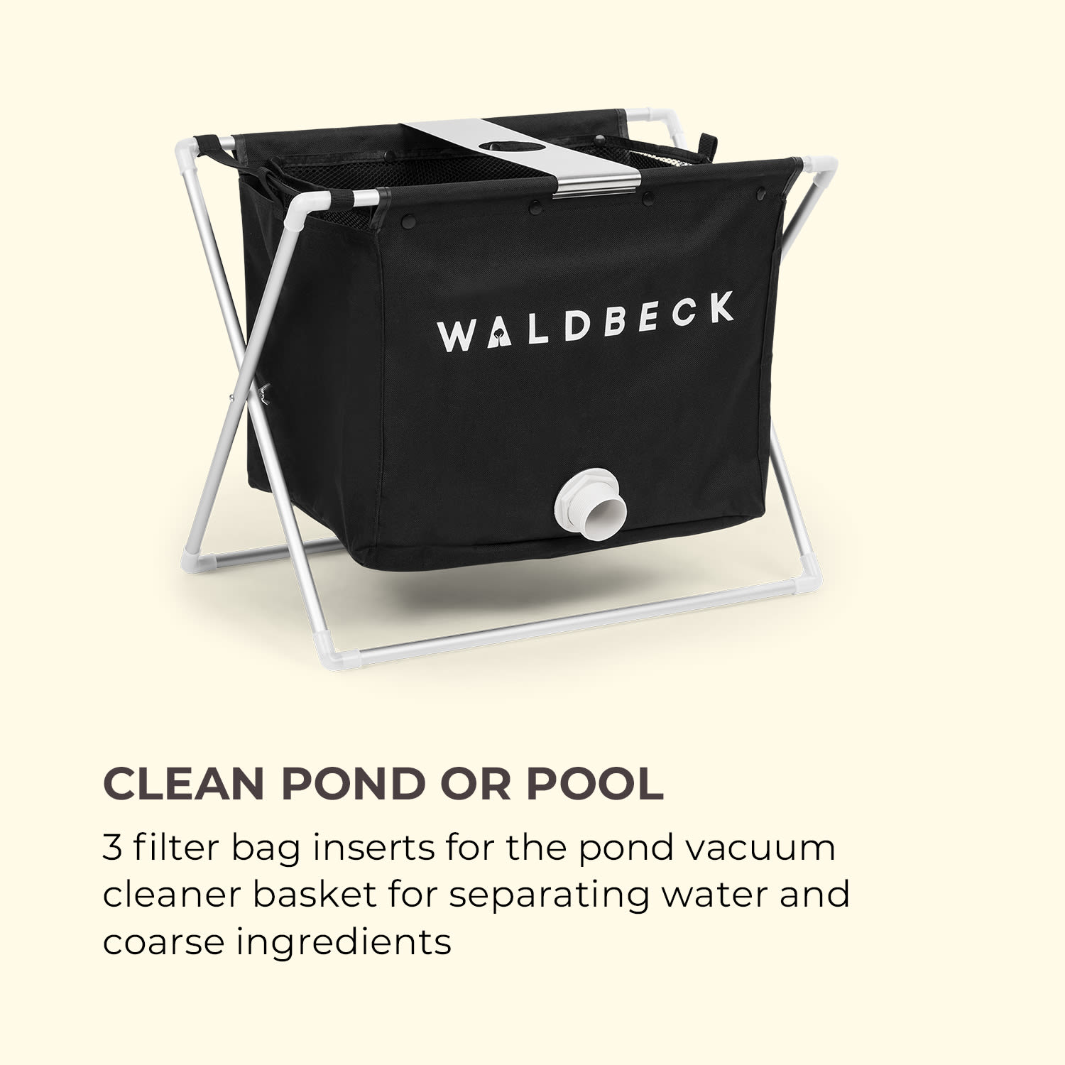 Waldbeck Lakeside Power, náhradné filtračné vrecko do zberného koša jazierkového vysávača, 30 l