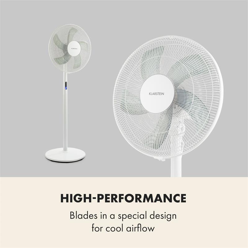 Klarstein Flex Stream, ventilátor, 8 rýchlostných stupňov, 8-hod. časovač, biely – Obrázok 4