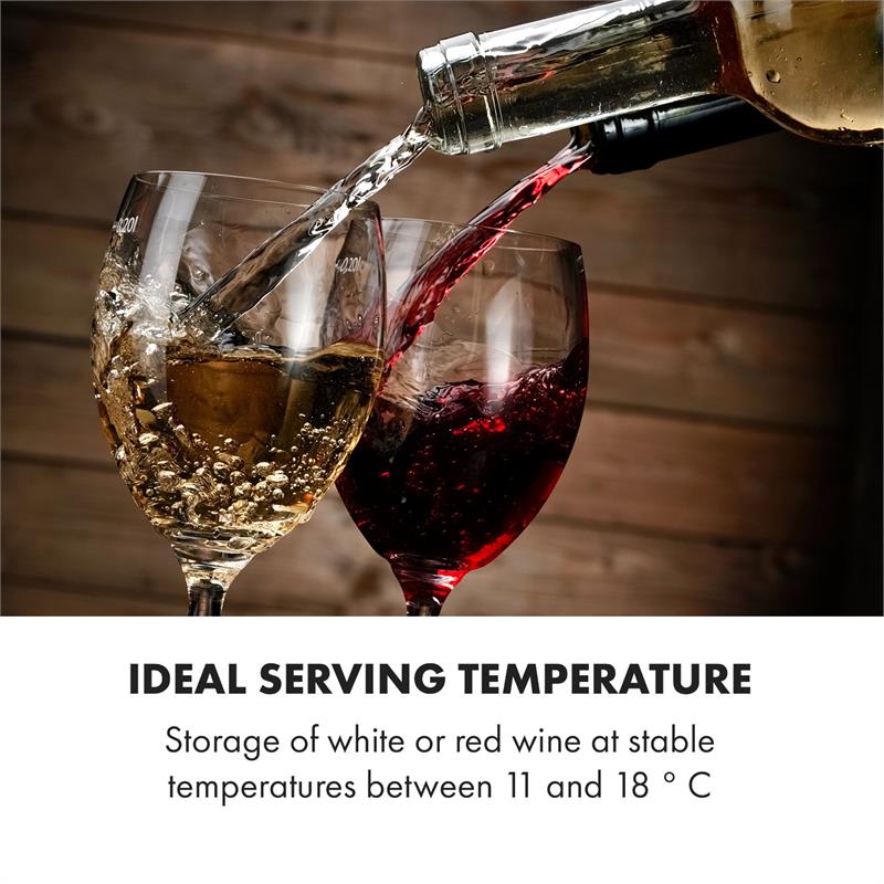 Klarstein Reserva 16, vinotéka, 16 fl/48 l, dotykový LED-displej, čierna – Obrázok 3