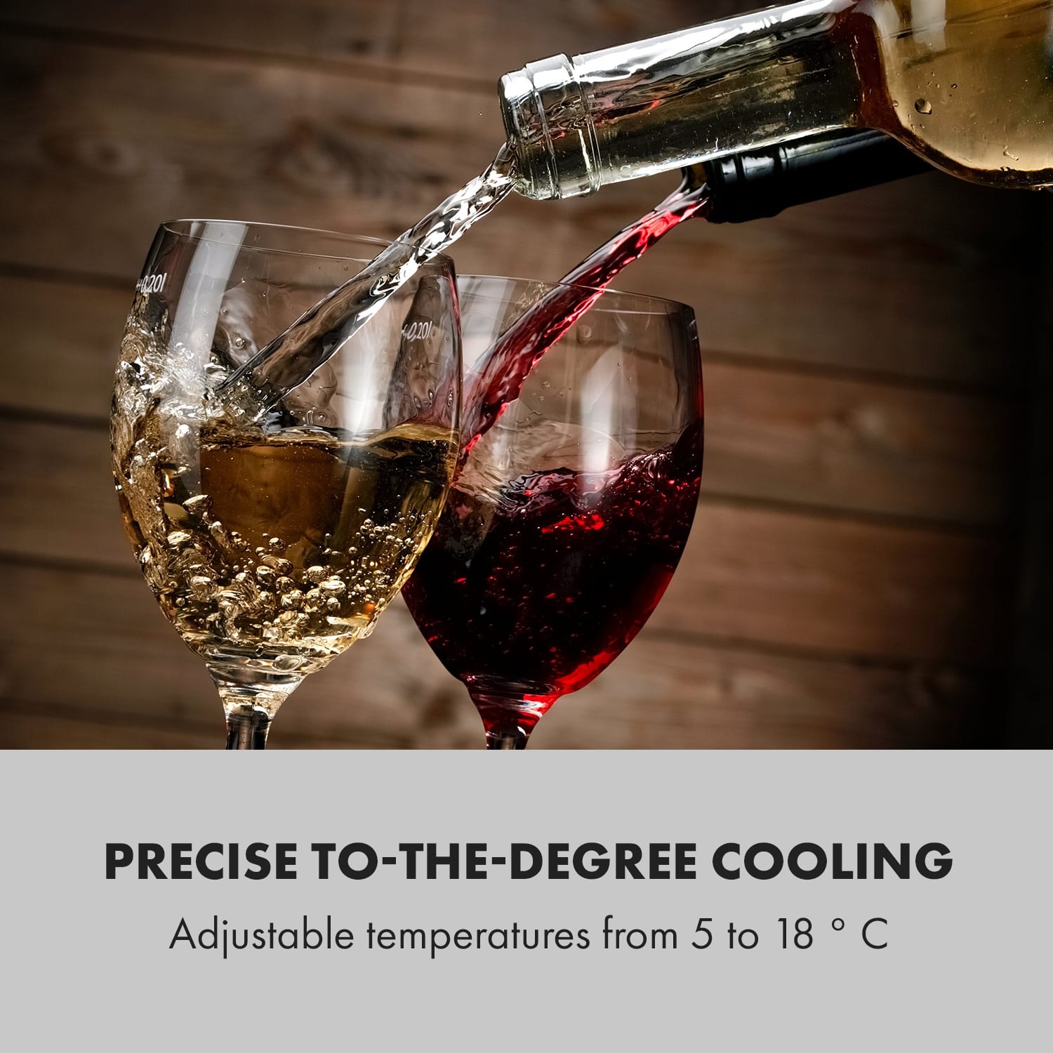 Klarstein Shiraz, vinotéka, 42 l, 131 W, 5-18°C, dotykový ovládací panel, čierna – Obrázok 2
