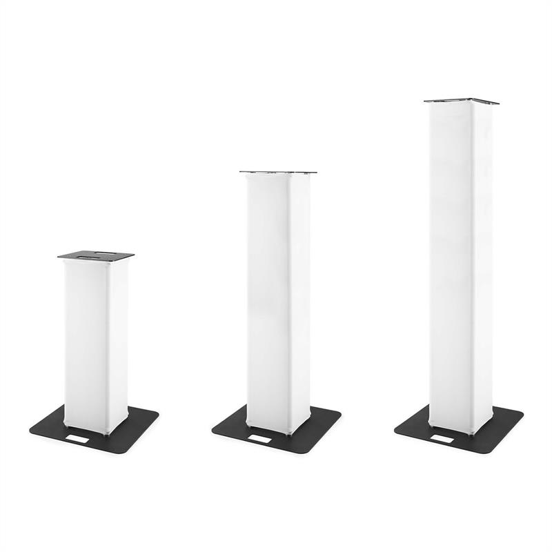 Beamz P30 Truss Tower, výška: 1,5m, základňa: 60x60cm, vežová platňa: 35x35cm, biela – Obrázok 4