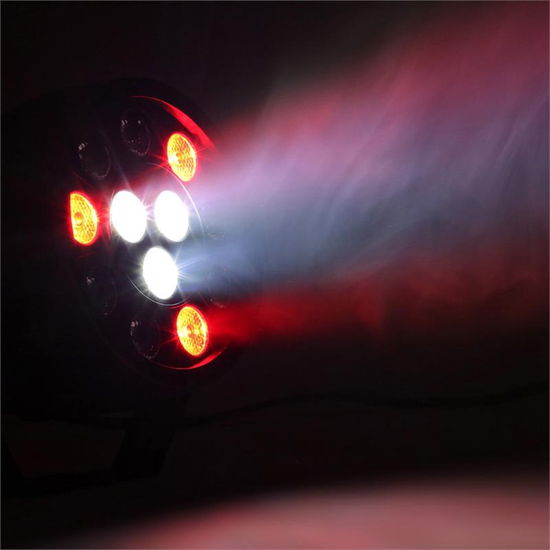 Beamz Party, UV Par reflektor, 15 W, 12 x UV LED dióda, DMX režim a samostatná prevádzka, LED displej, čierny