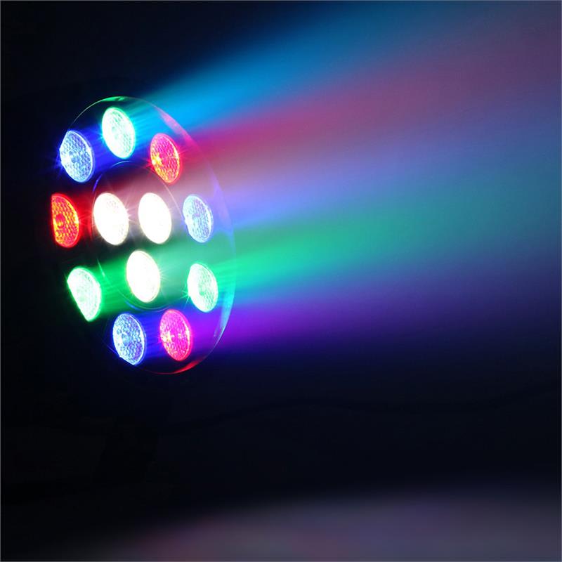 Beamz Party, UV Par reflektor, 15 W, 12 x UV LED dióda, DMX režim a samostatná prevádzka, LED displej, čierny – Obrázok 3
