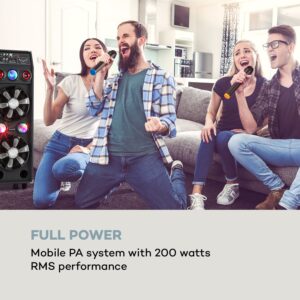 Auna Pro DisGo Box 2100, PA systém, 60 W RMS, BT, SD slot, LED diódy, USB, akumulátor, čierny