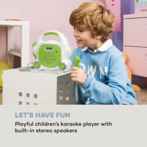 Auna Pocket Rocker BT, karaoke prehrávač, BT, USB-port, MP3, 2x mikrofón, zelený