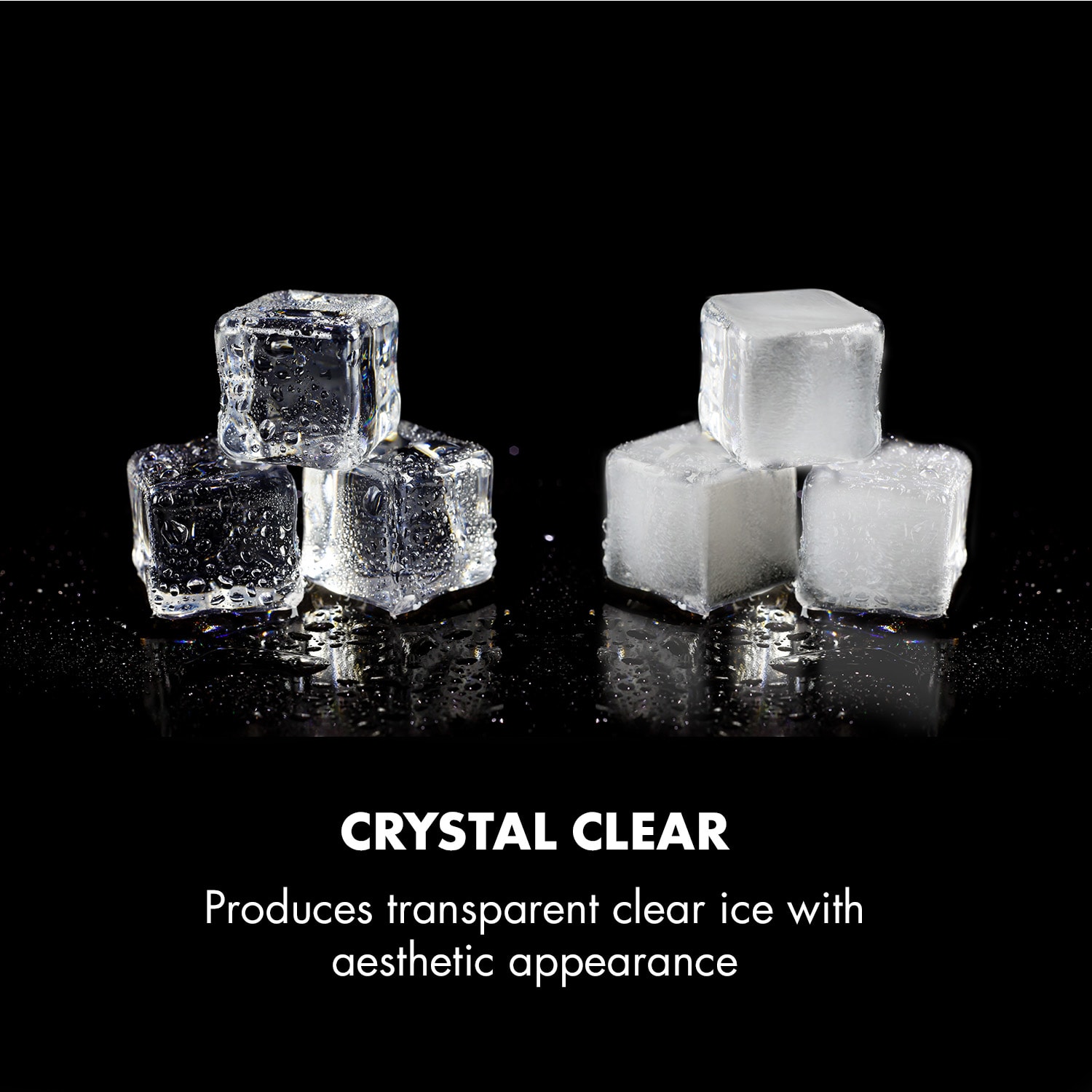 Klarstein Clearcube LCD, výrobník ľadu, priehľadný ľad, 15 – 20 kg/24 hod., biely – Obrázok 3