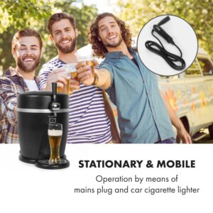 Klarstein Tap2Go, mobilné čapovacie zariadenie 2 v 1, s chladničkou na nápoje, 5 l/13 l, čierne