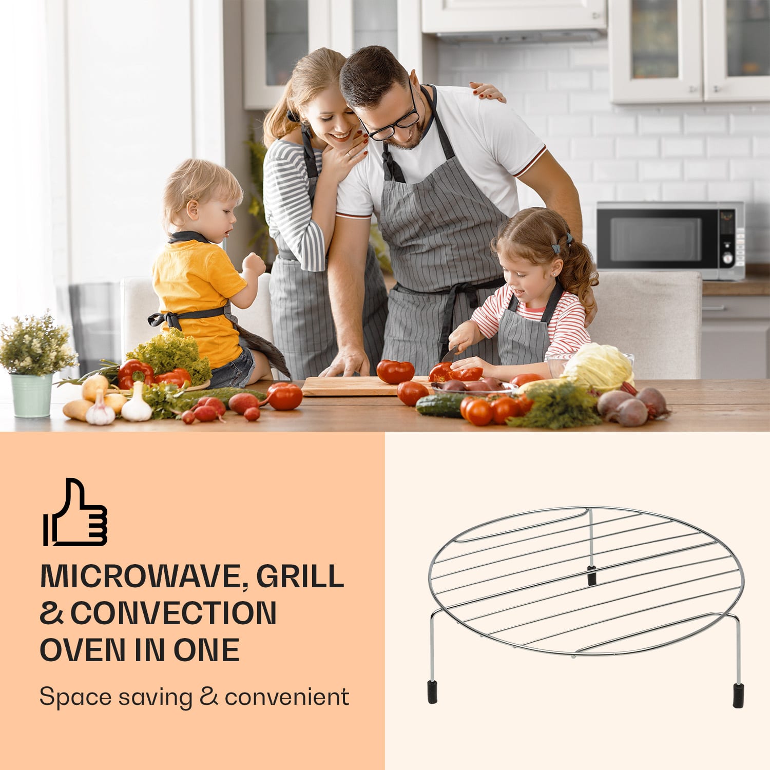 Klarstein CombiWave, mikrovlnná rúra, 43 litrov, 1000 W, 11 výkonnostných úrovní, ušľachtilá oceľ