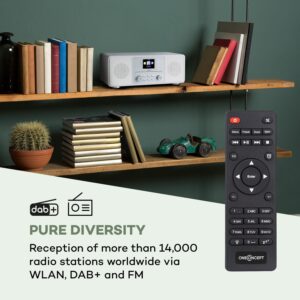 OneConcept Streamo CD, internetové rádio, 2 x 10 W, WLAN, DAB+, FM, CD prehrávač, BT, biele