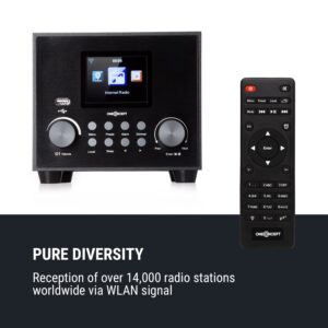 OneConcept Streamo Cube, internetové rádio, 3 W & 5 W RMS, WLAN, BT, čierne