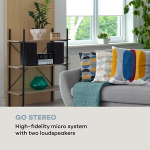Auna Connect System S, stereo systém + reproduktor, 20 W max., internet/DAB+, strieborný