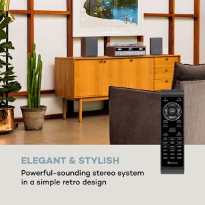 Auna Birmingham, HiFi stereo systém, DAB+/FM, BT funkcia, vinyl, CD, USB, AUX vstup, drevo
