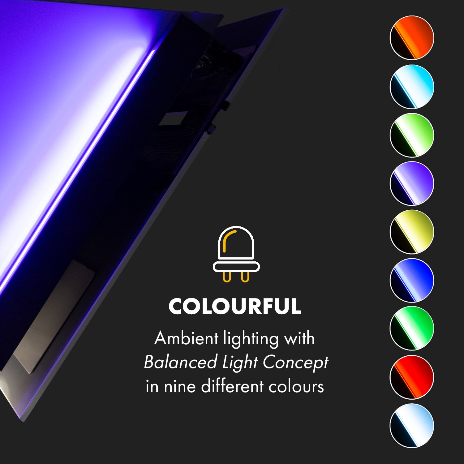 Klarstein Alina, digestor, 60 cm, nástenný, 600m³/h, LED displej, LED, biely – Obrázok 5