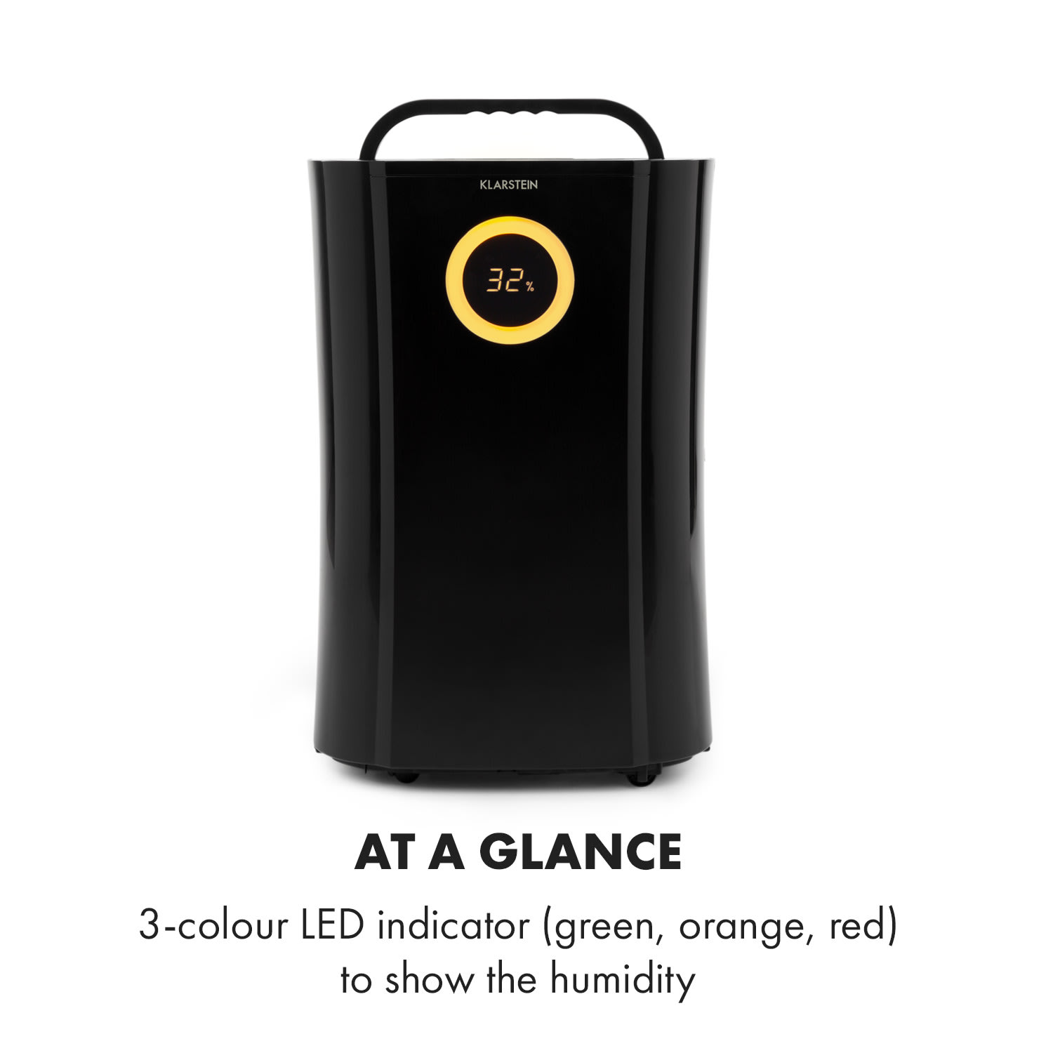 Klarstein DryFy Pro Connect Smart, Odvlhčovač vzduchu, WiFi, Kompresný, 20l / d, 20sqm, 370W, Čierna – Obrázok 3