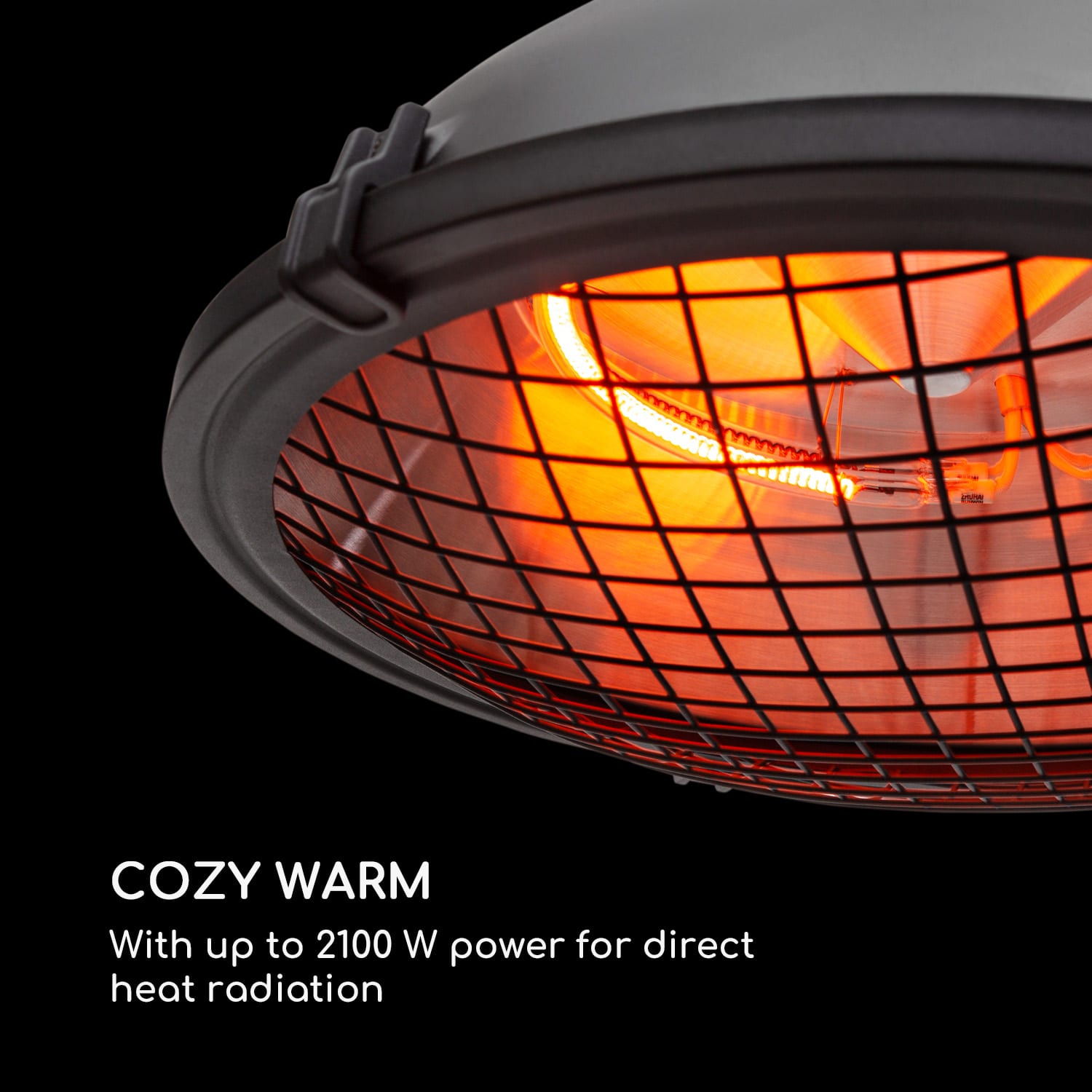 Blumfeldt Blackpool Heat, terasový ohrievač, 2100 W, IR ComfortHeat, IP54, čierny – Obrázok 3