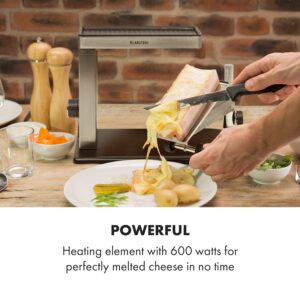 Klarstein Appenzell Pro, raclette s grilom, 600 W, ušľachtilá oceľ, čierna/strieborná