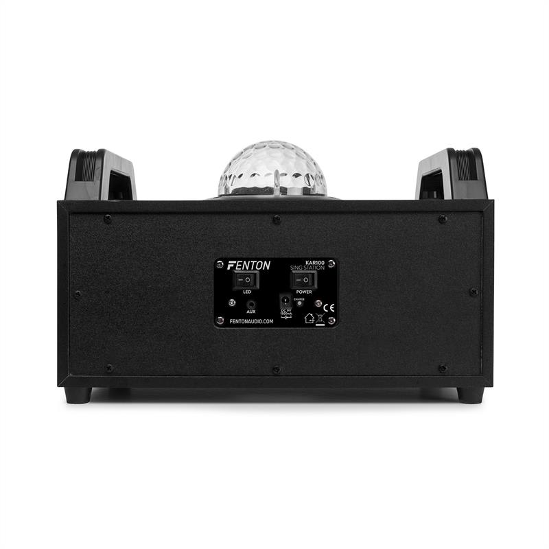Fenton KAR100, sing station, 100 W, akumulátor, USB, bluetooth, AUX vstup, čierna – Obrázok 2