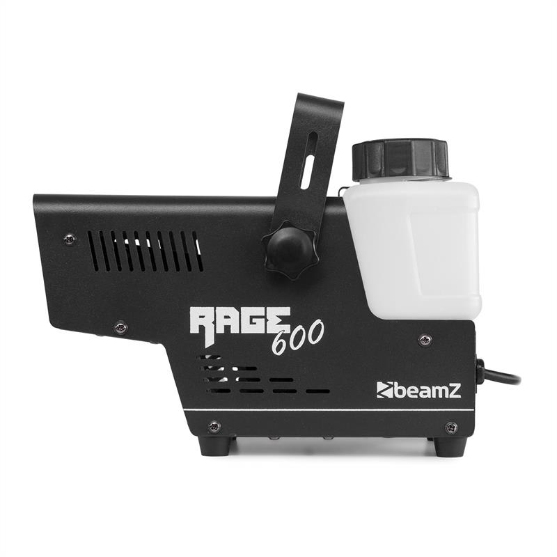 Beamz Rage 600LED, výrobník hmly, 600 W, 65 m³/min., 3 x LED, 0,5 l, káblový diaľkový ovládač – Obrázok 3