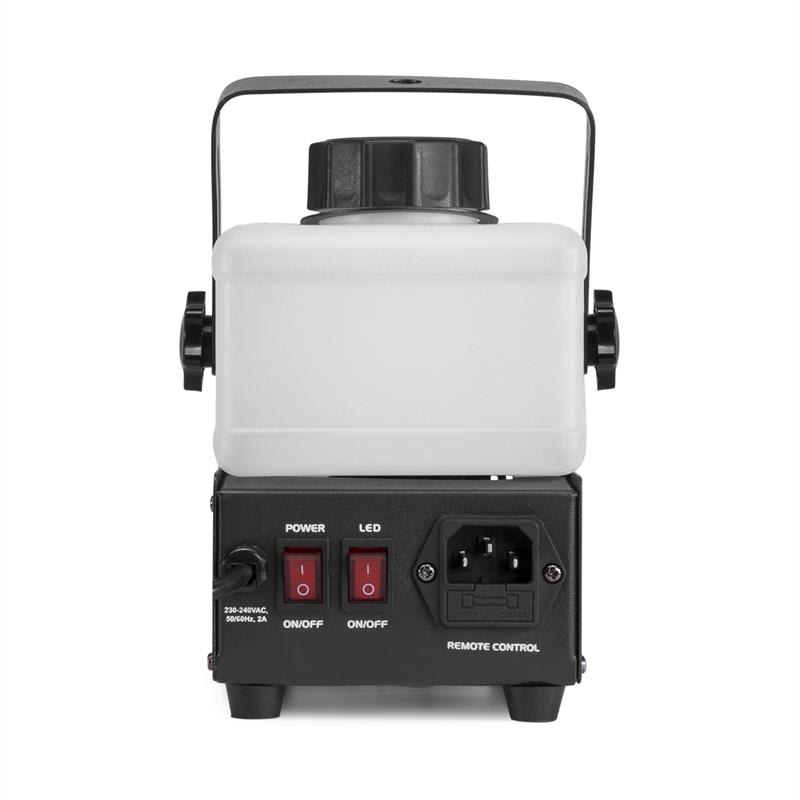Beamz Rage 600LED, výrobník hmly, 600 W, 65 m³/min., 3 x LED, 0,5 l, káblový diaľkový ovládač – Obrázok 4