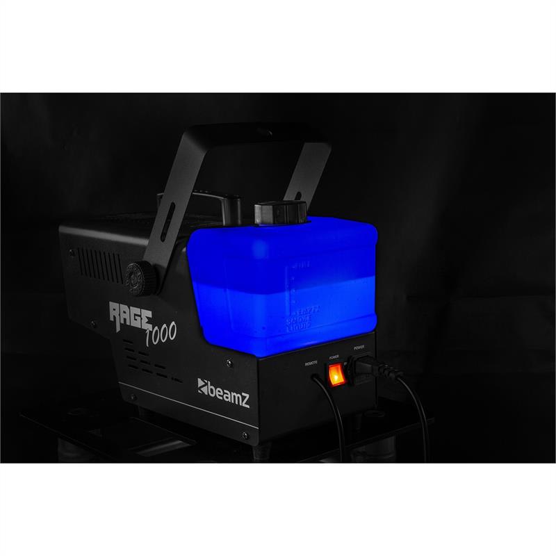 Beamz Rage 1000, dymostroj, 1000 W, 125 m³/min., 2 l, diaľkový ovládač