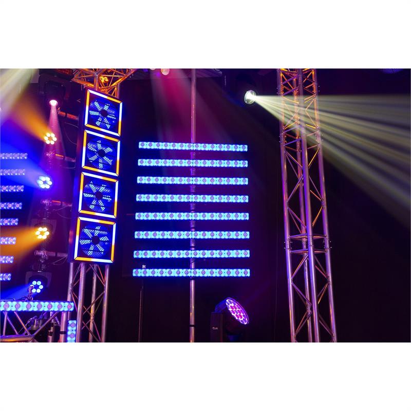 Beamz LCB14 LED lišta, 14x 3W biele a 56x SMD RGB LEDky, čierna