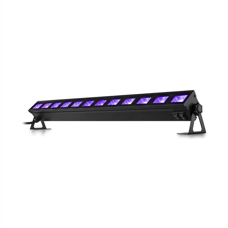 Beamz BUVW123, LED svetelná rampa, 8 x 3 W, UV/WW, 2 v 1, 30 W, čierna – Obrázok 3