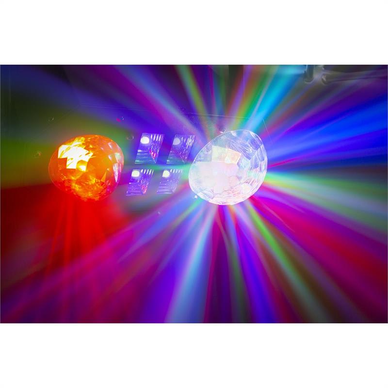 Beamz LEDWAVE LED, jellyball, 6 x 3 W RGB, waterwave 1 x 4 W RGBW, UV/stroboskop 4 x 3 W, čierna