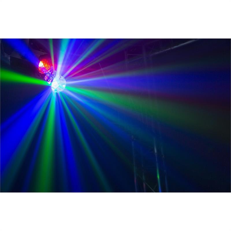 Beamz LEDWAVE LED, jellyball, 6 x 3 W RGB, waterwave 1 x 4 W RGBW, UV/stroboskop 4 x 3 W, čierna – Obrázok 4