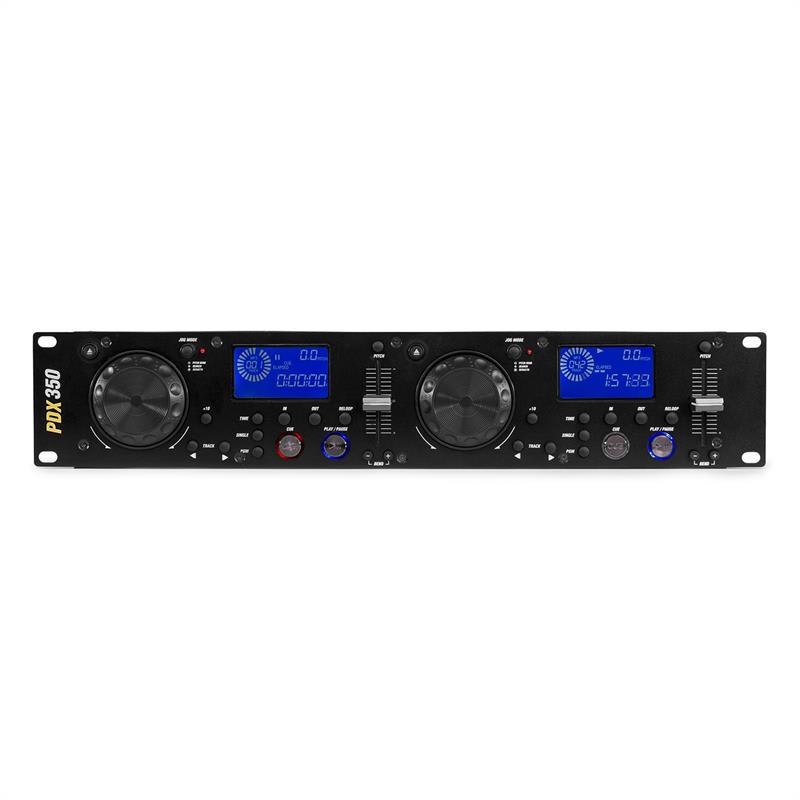 Power Dynamics PDX350, duálny DJ-CD/USB-prehrávač-ovládač, CD/USB/MP3, čierny