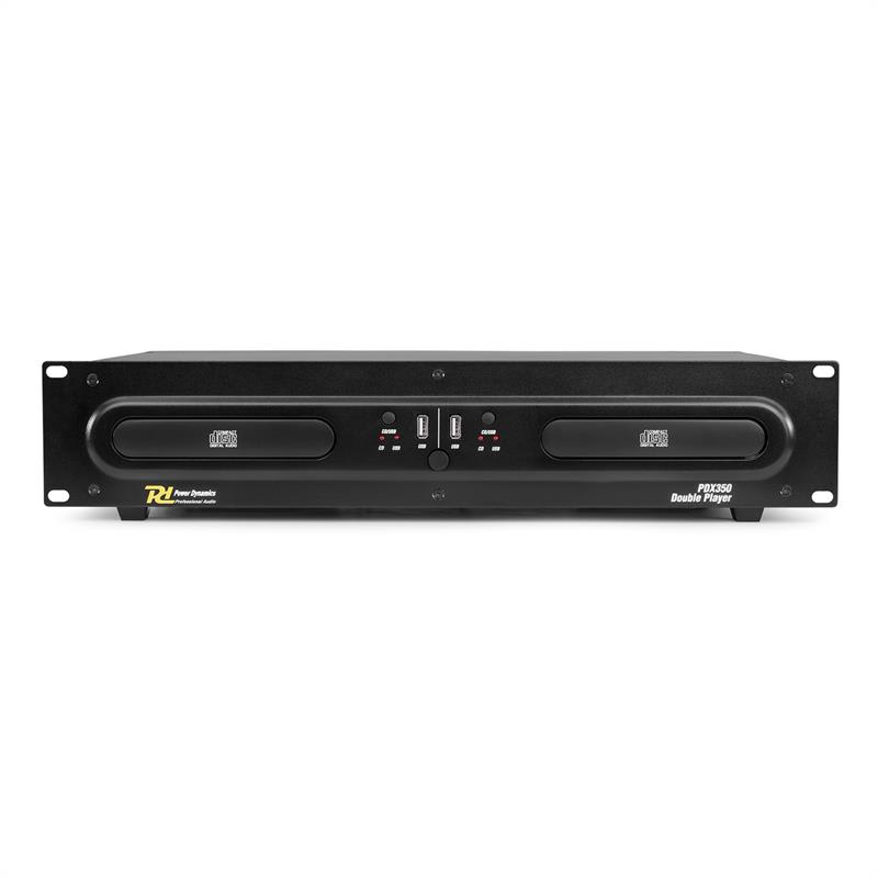 Power Dynamics PDX350, duálny DJ-CD/USB-prehrávač-ovládač, CD/USB/MP3, čierny – Obrázok 2