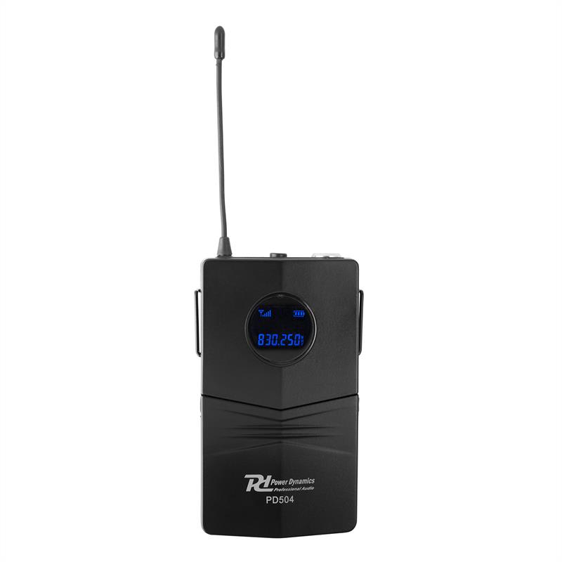 Power Dynamics PD504B, sada UHF bezdrôtových mikrofónov, 4 x headset + vreckový vysielač, 4 x 50 kanálov – Obrázok 3