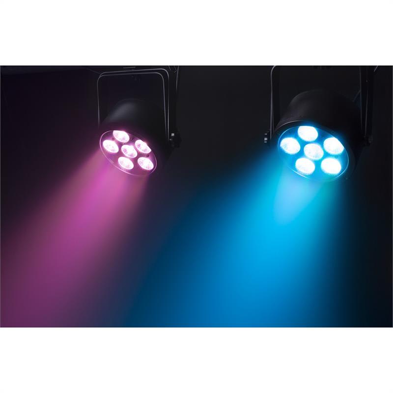 Beamz Professional BAC302, ProPar reflektor, 6 x 12 W, 6 v 1 LED RGBWA-UV diódy, stmievanie, diaľkový ovládač