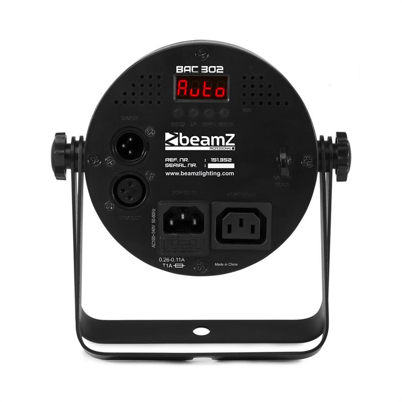 Beamz Professional BAC302, ProPar reflektor, 6 x 12 W, 6 v 1 LED RGBWA-UV diódy, stmievanie, diaľkový ovládač – Obrázok 2