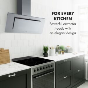 Klarstein Athena 90, digestor, 90 cm, nástenný, 300 m³/h, nehrdzavejúca oceľ