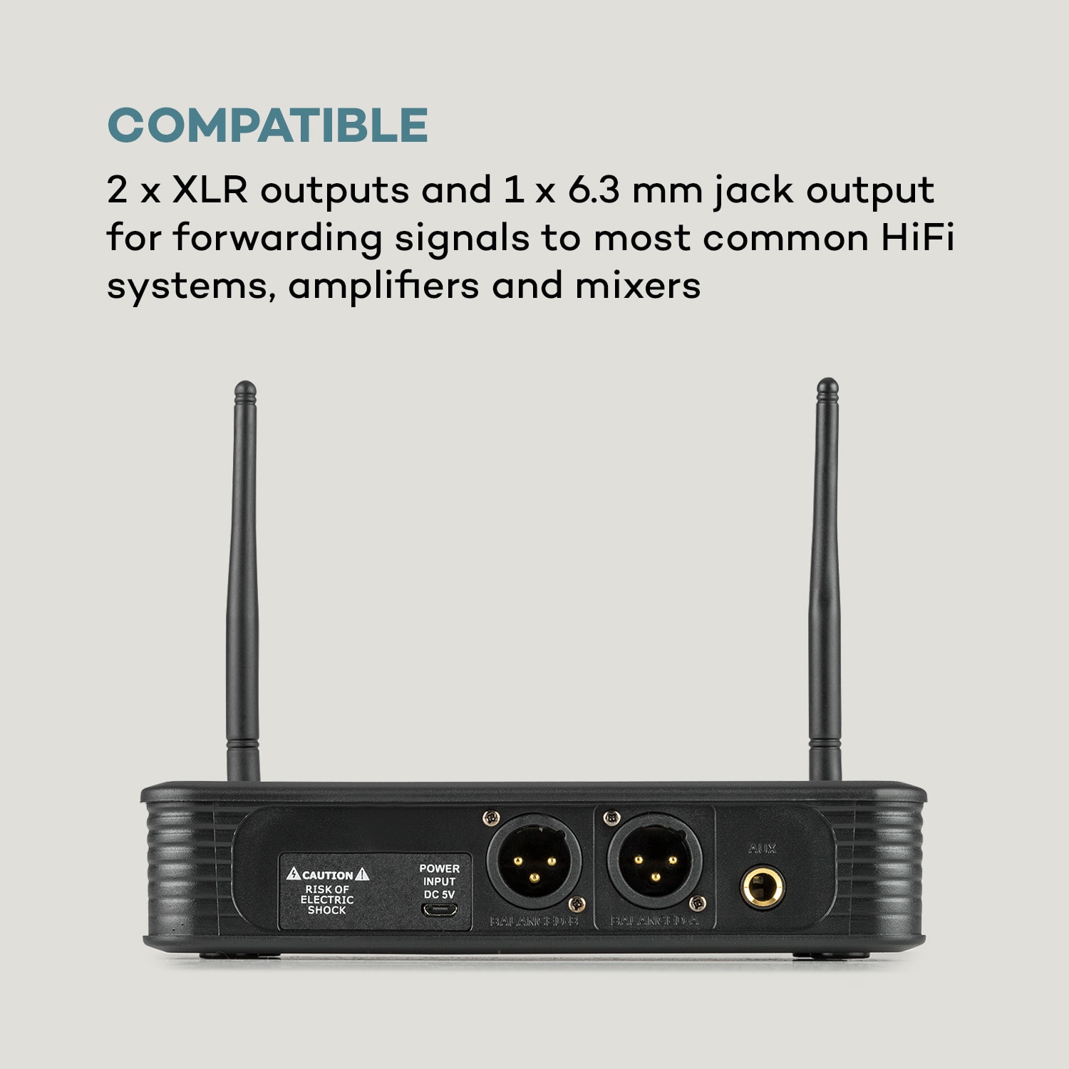 Auna Pro UHF200F-2H, sada 2-kanálových UHF bezdrôtových mikrofónov, prijímač, 2 x ručný mikrofón, čierna – Obrázok 4