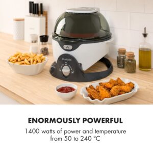 Klarstein VitAir Swing, teplovzdušná fritéza, 1400 W, 50 – 240 °C, časovač, biela