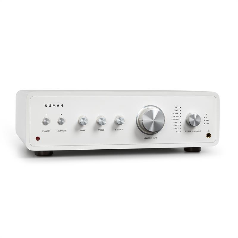 Numan Drive Digital, stereo zosilňovač, 2x170W/4x85W RMS, AUX/Phono/koaxial, biely – Obrázok 2