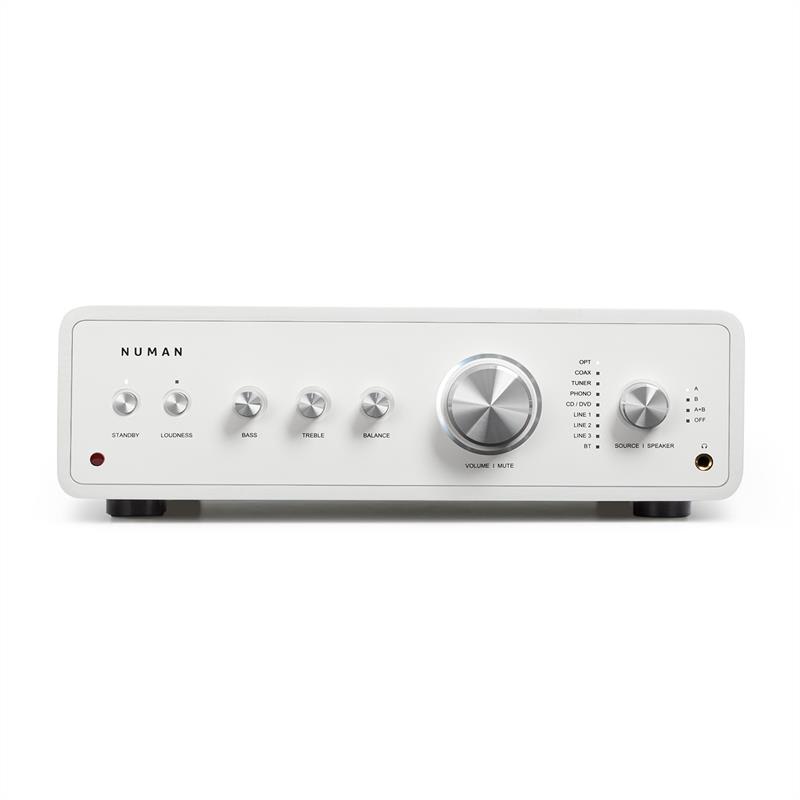 Numan Drive Digital, stereo zosilňovač, 2x170W/4x85W RMS, AUX/Phono/koaxial, biely – Obrázok 3