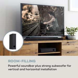 Auna Areal Bar 750 2.1, zvukový systém soundbar, RMS výkon 120 W, BT, USB, čierny