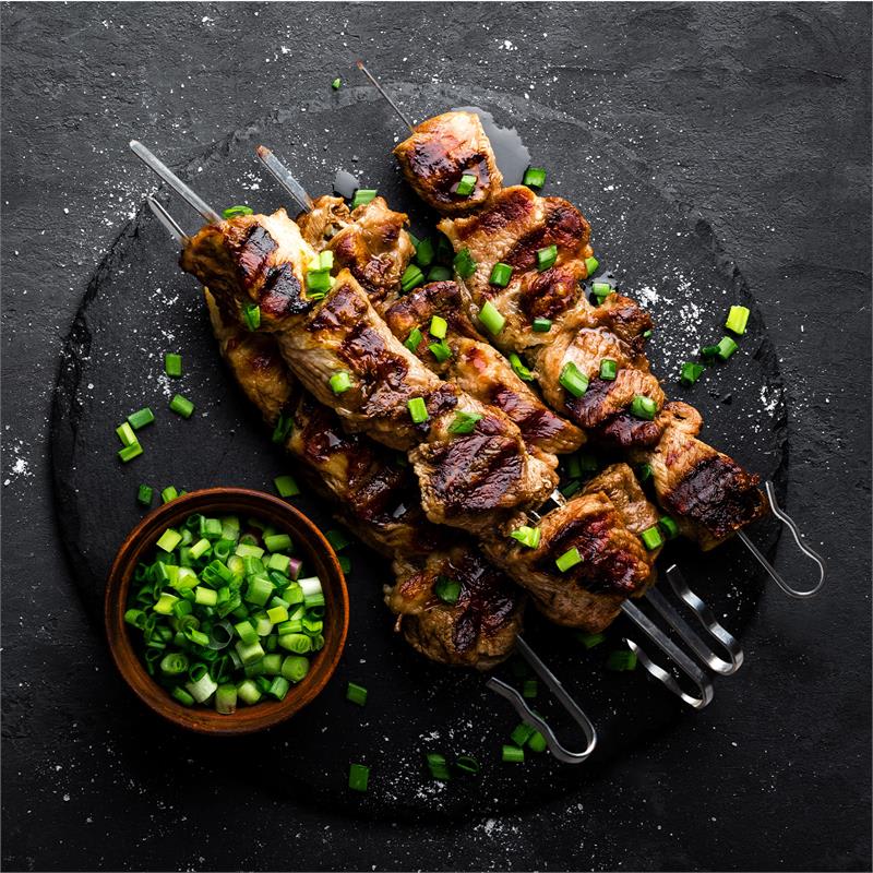 Klarstein AeroVital Fry, set kebab, príslušenstvo, ušľachtilá oceľ, 8 špízov, strieborný – Obrázok 2
