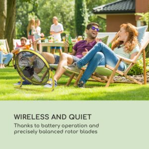 Blumfeldt Wintergarden, stojanový ventilátor, 16", akumulátor, 43 W, USB, 45 dB, žltý