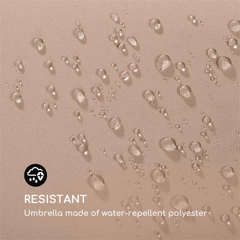 Blumfeldt Flex-Shade L, slnečník, 130 x 180 cm, polyester, UV 50, sivohnedý – Obrázok 2