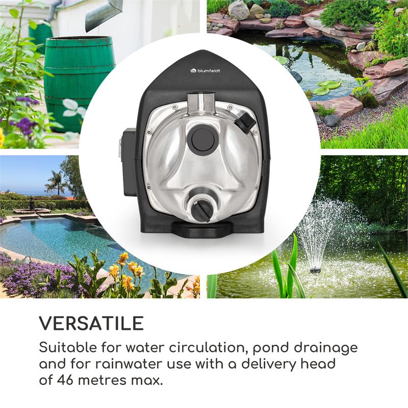 Blumfeldt Greengarden 1200, záhradné prúdové čerpadlo, 1200 W, 3500 l/hod. max., čierne