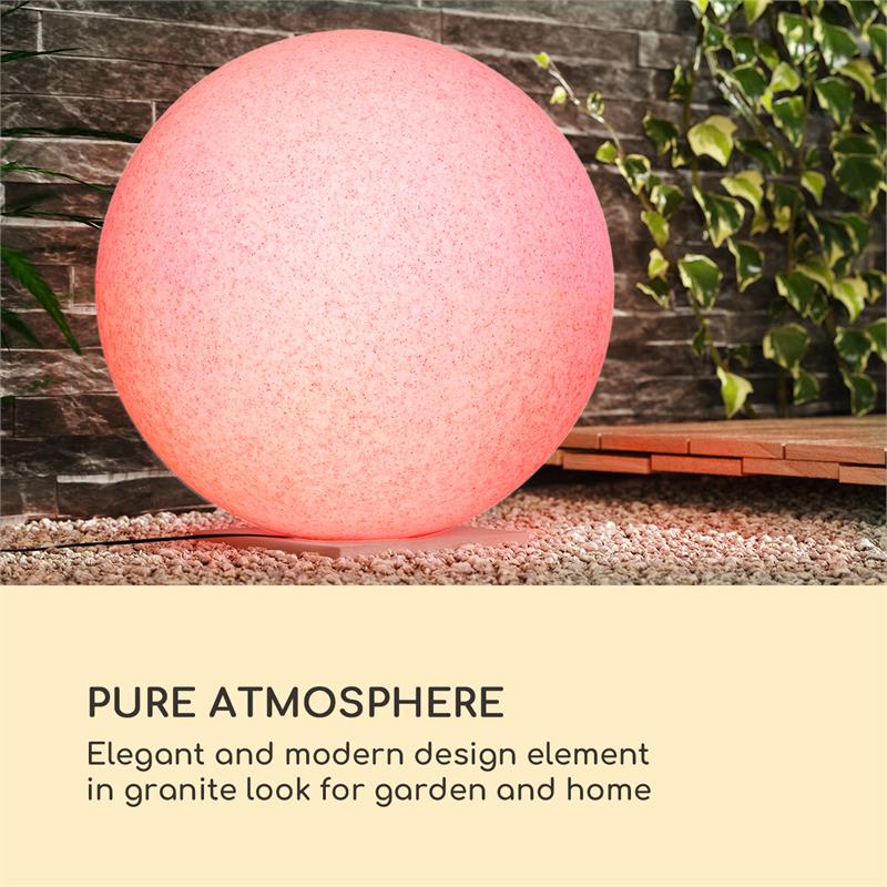 Blumfeldt Shinestone Solar 50, guľová lampa, solárny panel, Ø 50 cm, RGB-LED, IP68, akumulátor