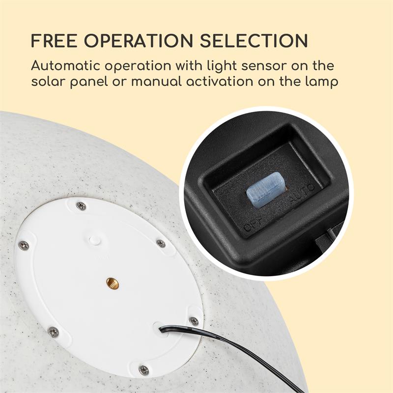 Blumfeldt Shinestone Solar 50, guľová lampa, solárny panel, Ø 50 cm, RGB-LED, IP68, akumulátor – Obrázok 5