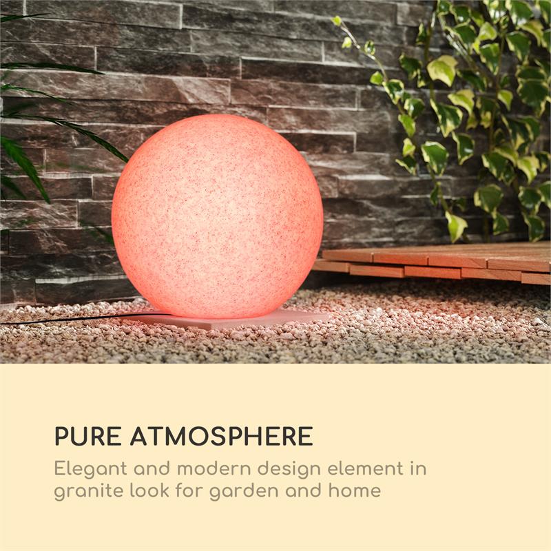 Blumfeldt Shinestone Solar 30, guľová lampa, solárny panel, Ø 30 cm, RGB-LED, IP68, akumulátor